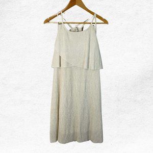 Cato White Cream Shimmering  Mini Dress Medium